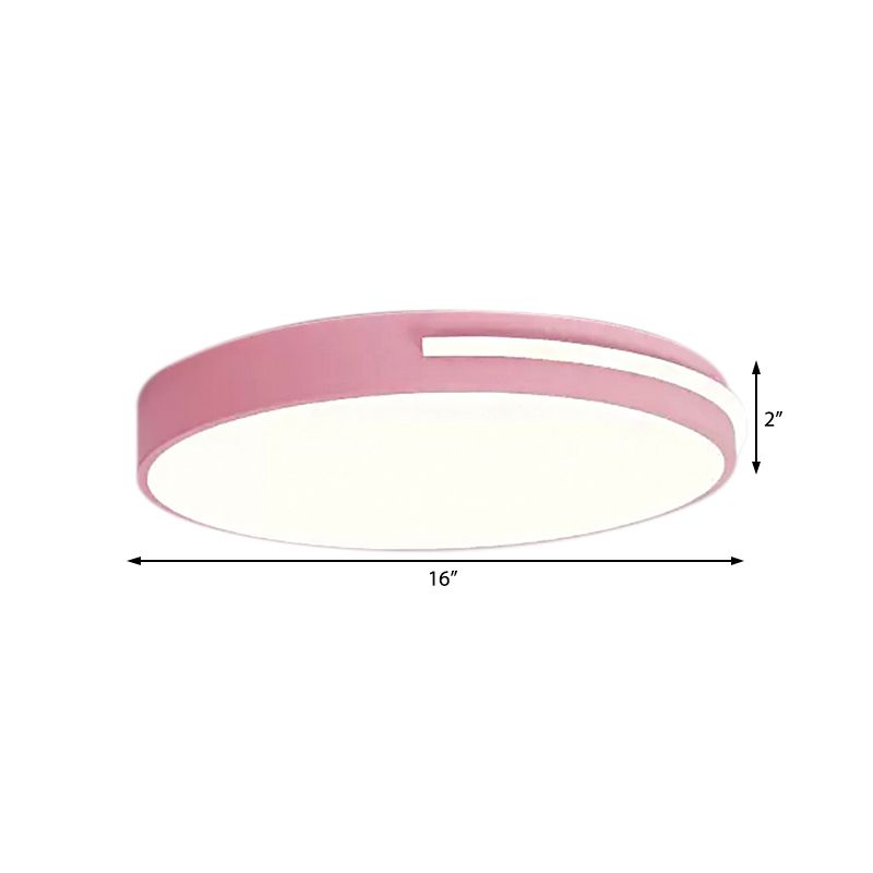 Acrylic Slim Round Flush Mount Light Kid Bedroom Nordic Stylish Ceiling Lamp