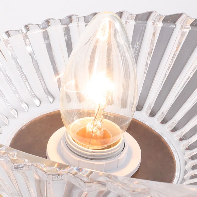 Shell-Shape Bedside Wall Mount Light Frosted Glass 1 Light Contemporary Style Wall Lamp in Gold Finish