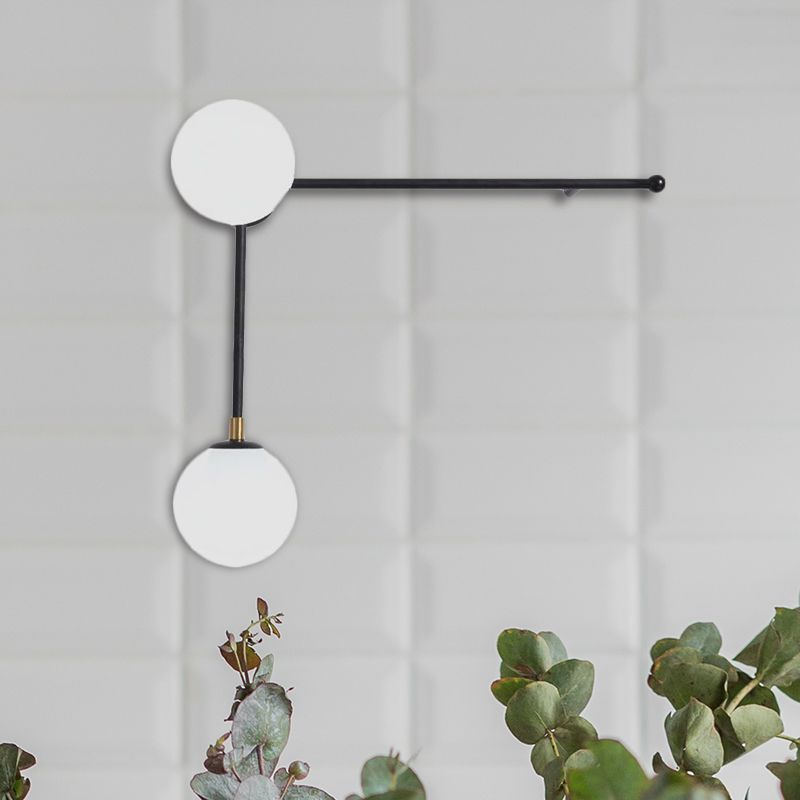 2/4 luci linee incrociate a parete leggera post lampada da parete in vetro moderno in vetro in nero/oro