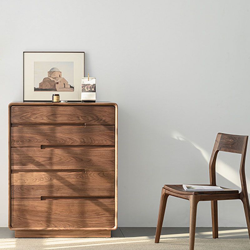 Modern Storage Chest Solid Wood Storage Chest Dresser with 5 Drawers