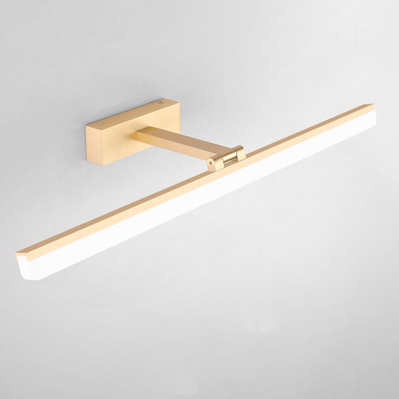 Modern Simple Mirror Cabinet Bathroom Wall Lights Metal Linear LED with Swivel Lamp Head Ambient Vanity Light