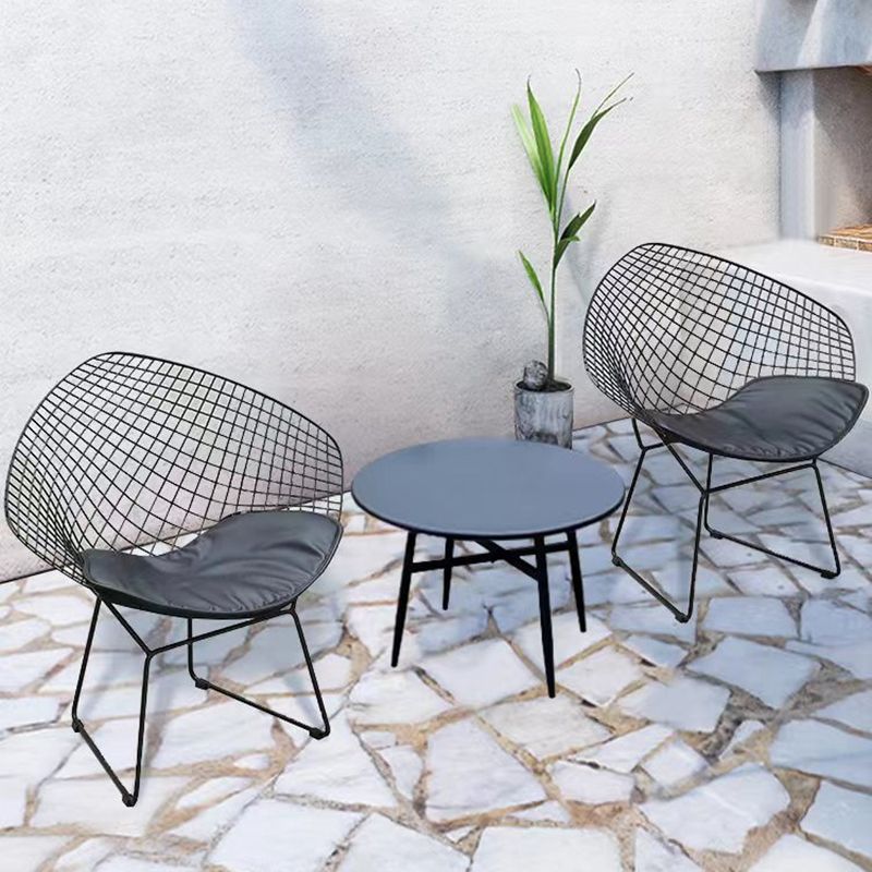 Bohe Iron Circular Dining Table 1/2/3/4 PCS Dining Set with Chairs