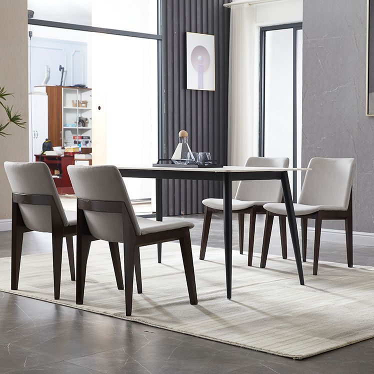 Chaises de salle à manger en bois de style contemporain, chaises latérales sans bras pour cuisine