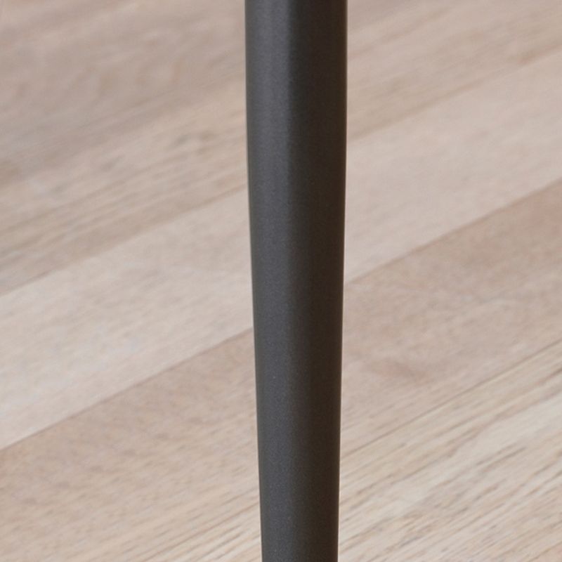 Metal Kitchen Dining Side Chair Upholstered Dining Chair with Black Legs