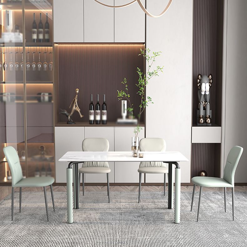 Scandinavian Style 1/2/5/7 Rectangle Dining Room Table Set for Home Use