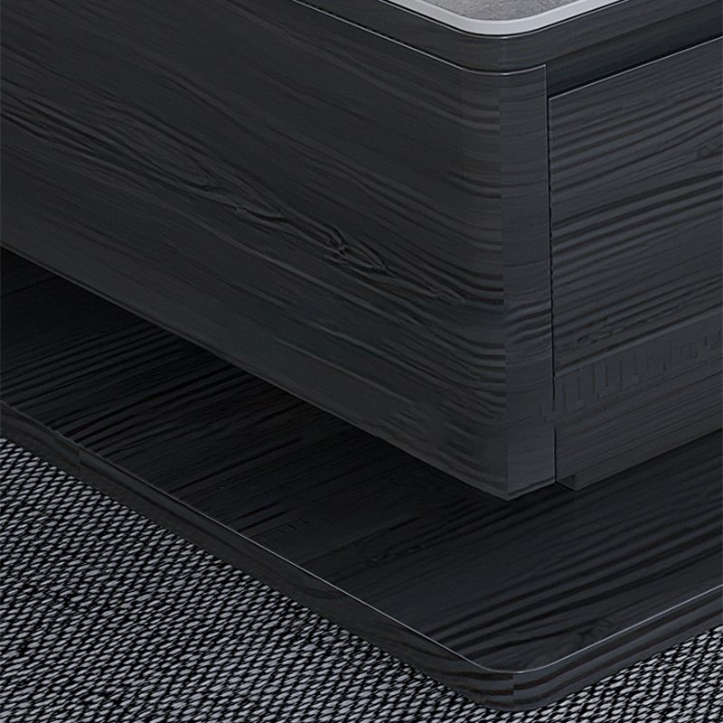 15"H Contemporary Cocktail Table Stone Rectangle Coffee Table