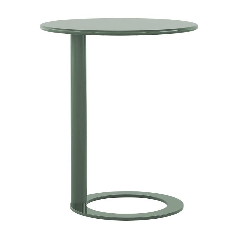 Scandinavian Metal Round End Table Pedestal 18.9"/ 23.6" H Side Table