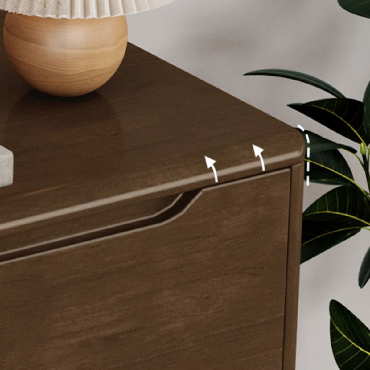 Espresso Solid Wood Accent Chest Mid-Century Modern Storage Cabinet with Drawers