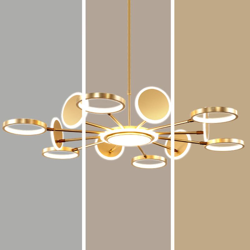 Lampadario a sospensione del metallo post-moderno Lampada a LED LED ROURO per soggiorno