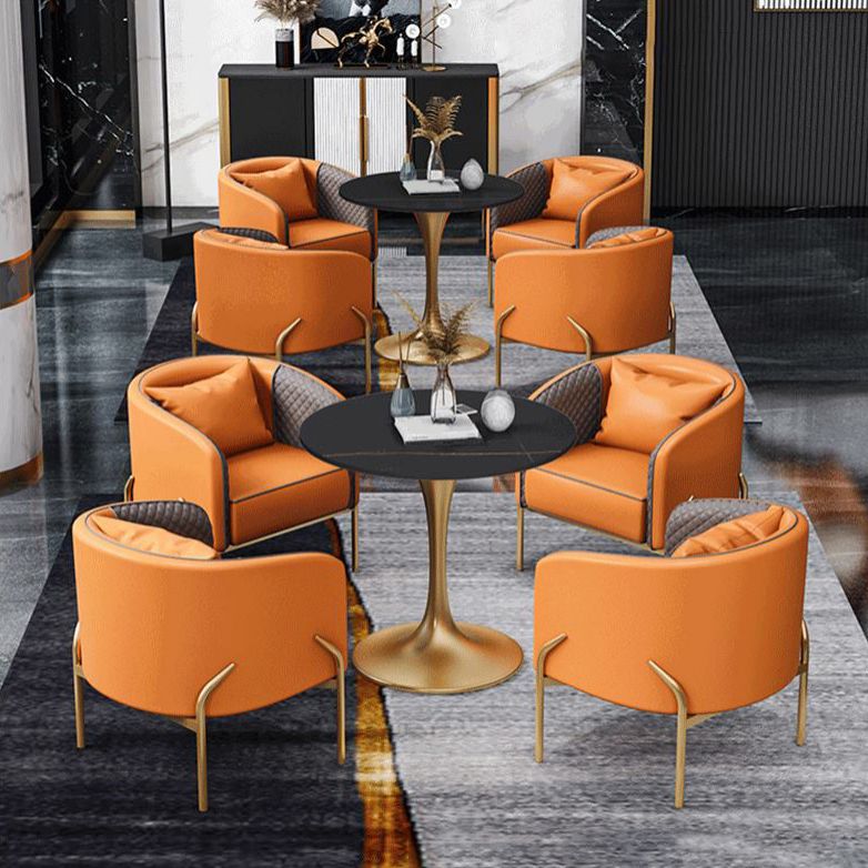 Modern Style Sintered Stone Dining Table Set White 1/2/4/5 Pieces Dining Set for Home Use