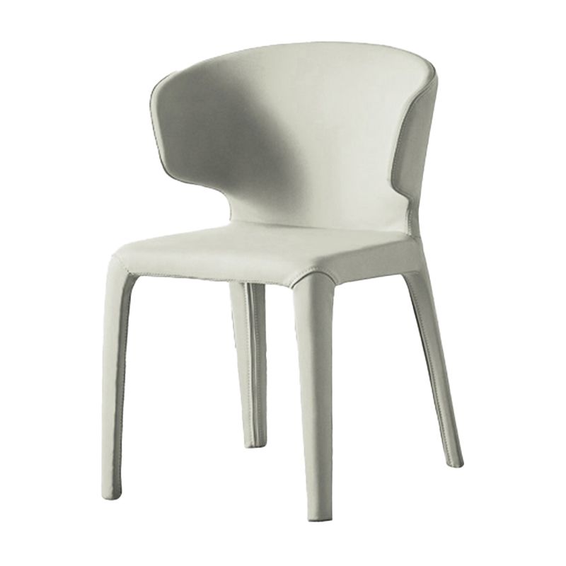 Sillas modernas de comedor para interiores y exteriores, sillas sin brazos de piel sintética