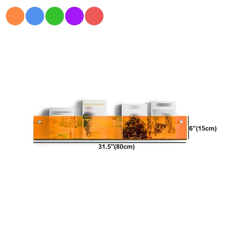 Scandinavian Horizontal Wall Unit Bookshelf Acrylic Bookcase for Home