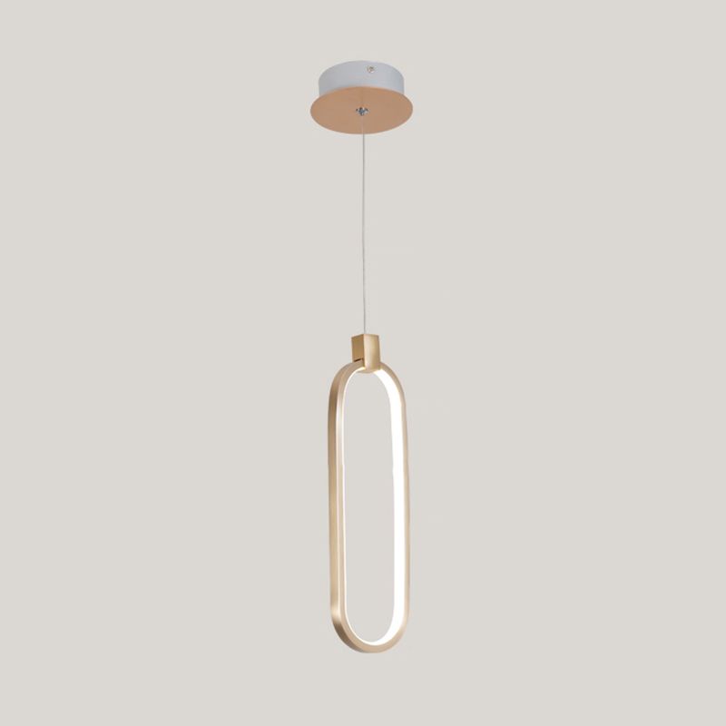 Modern Style Hanging Light Fixture Strip Shape Pendant Light with Silica Gel Shade