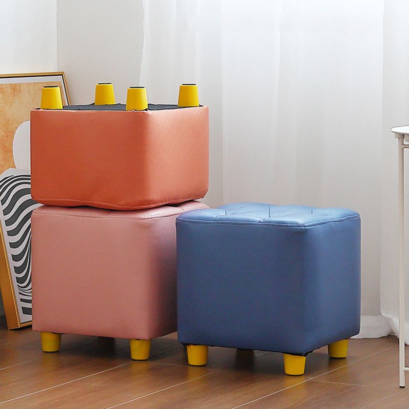 Modern Standard Pouf Water Resistant Square Cube for Home Decor