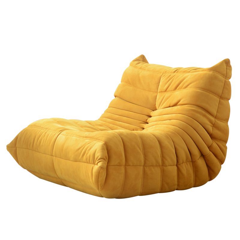 Scandinavian 41.7"Wide Solid Color Suede Sponge Armless Chair