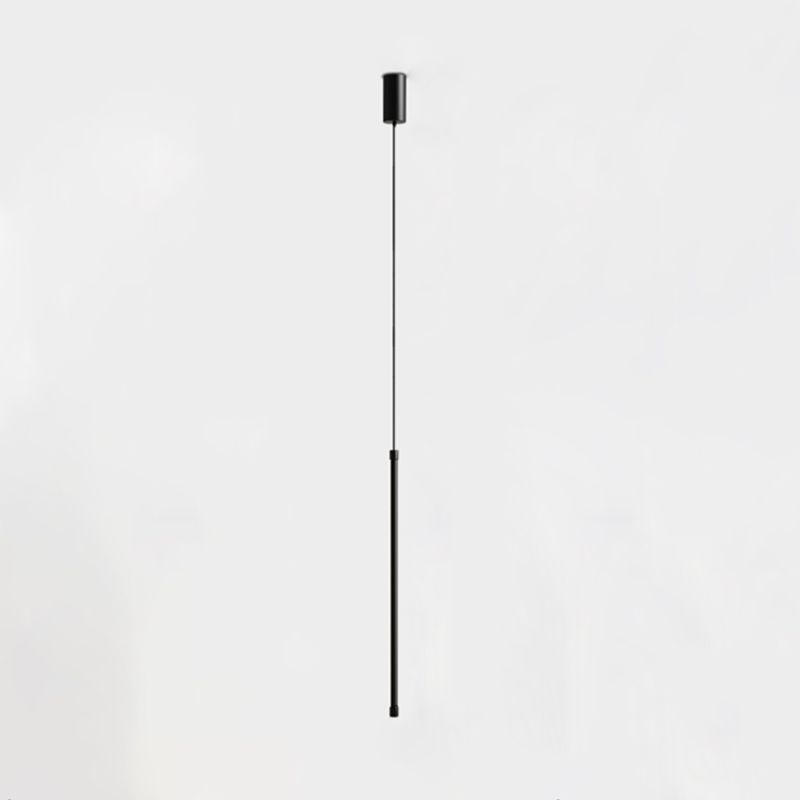 Minimalistische lineare Anhängerbeleuchtung, Acryl -LED hängen Licht in Schwarz