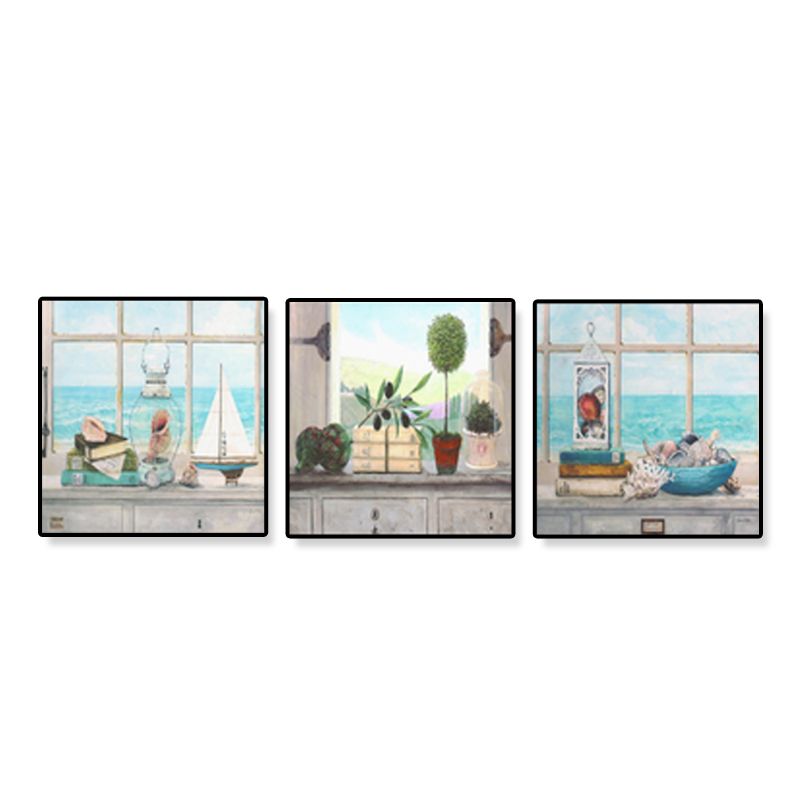Toile murale nordique nature morte, décoration murale texturée de couleur claire pour escalier, lot de 3