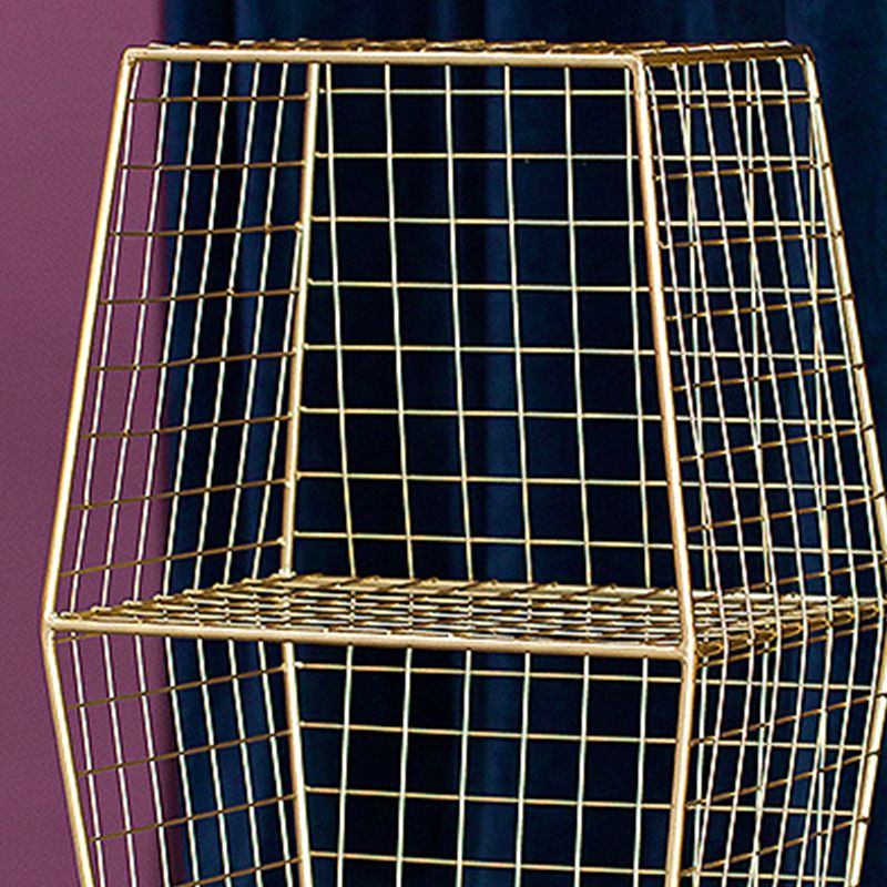 Glam Metal Bookshelf Closed Back Standard Bookcase with Shelves