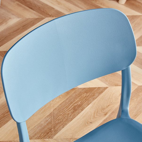 Contemporary Plastic Dining Chair Open Back Dining Side Chair for Kitchen