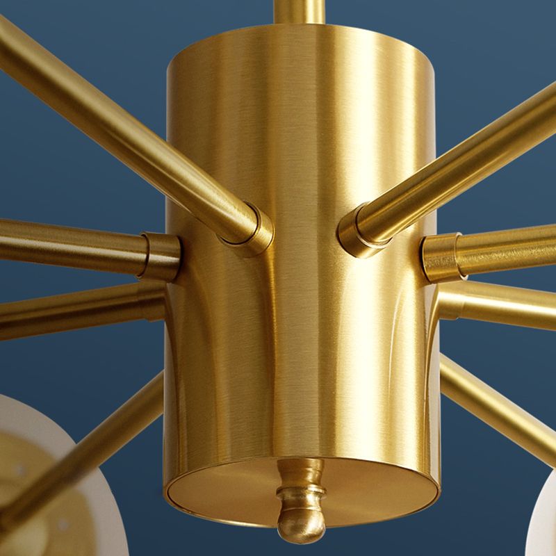 Globe Chandelier Light Fixtures Multi-Head Gold Hanging Pendant Lamps for Living Room