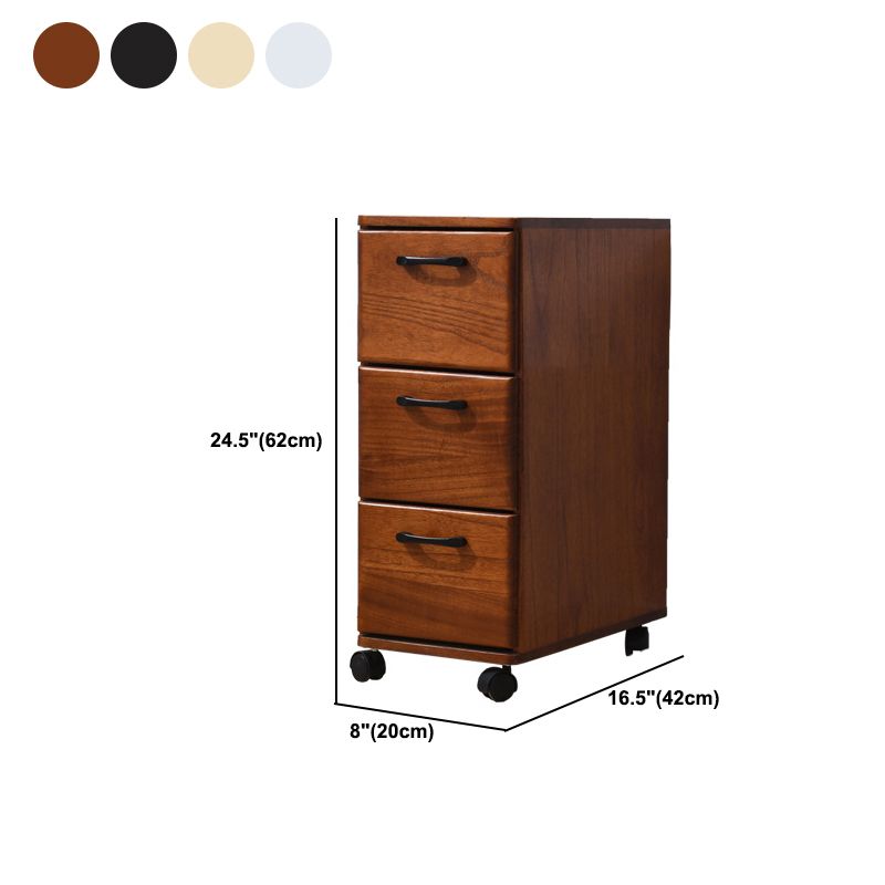 16.53" Wide Accent Chest with Drawers Solid Wood Chest with Wheels