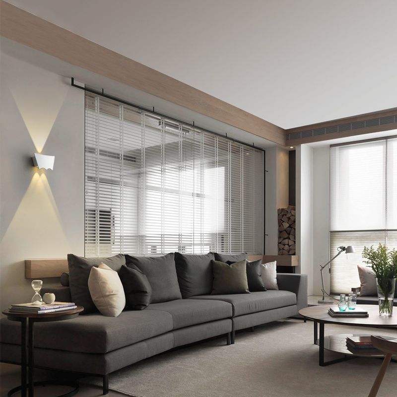 Contemporary Style Geometric Wall Mounted Lamps Metal Multi Lights Wall Washer Sconce