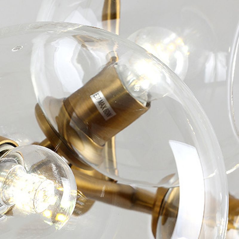 8-Lights Modernist Island Pendants Glass Pendant Lights for Dining Room