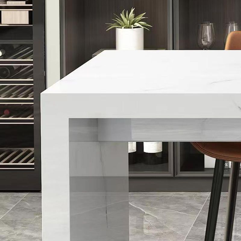 Modern Style Rectangle Stone Bistro Bar Desk Table for Living Room