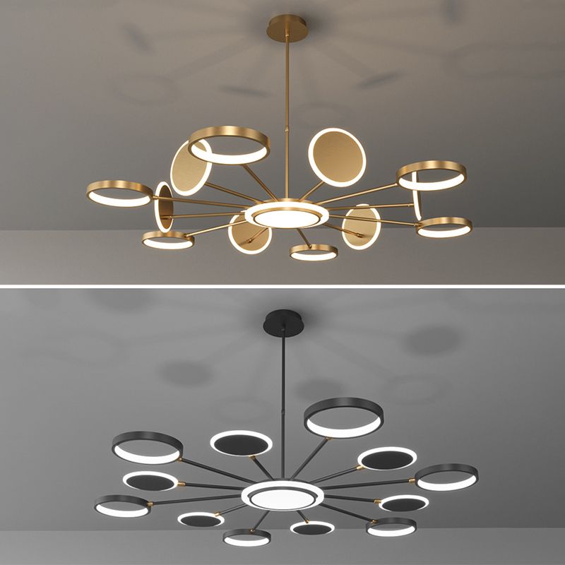 Kit di luce del cerchio di lampada a LEDELIE LED MODERNISTA con tonalità metallica