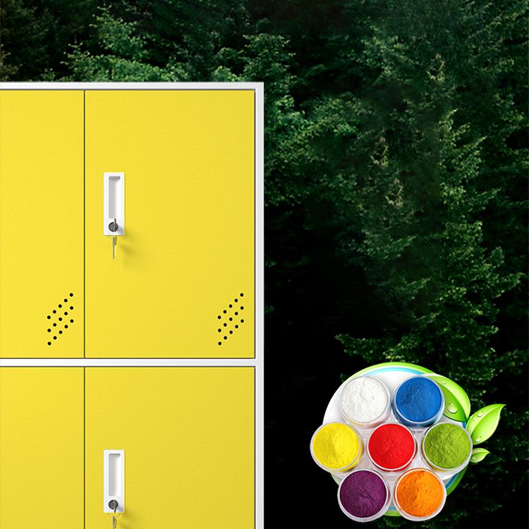 Matte Finish Steel Storage Cabinet with Hinged Doors Contemporary Non-Hanging Armoire