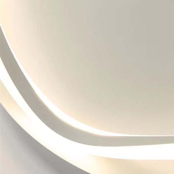 Contemporary Flush Light Fixtures Circular Metal 1 Light Flush Mount Lamps for Bedroom