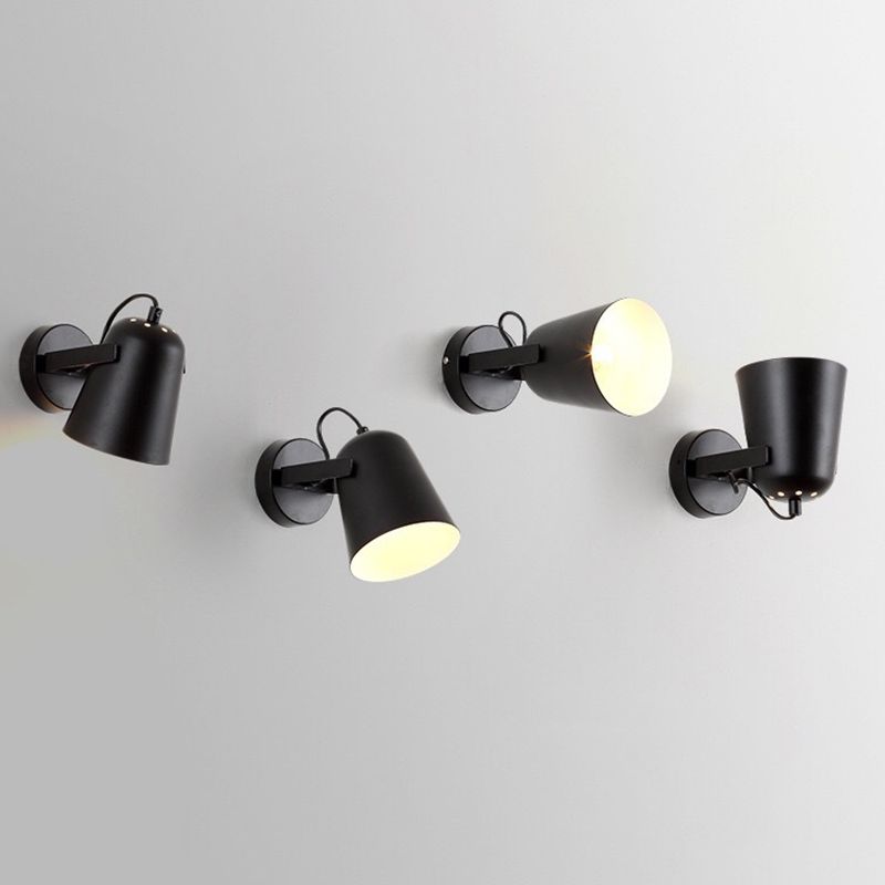 Illuminazione con applione da parete a campana contemporanea metallo 1 lampada montata a parete per la testa