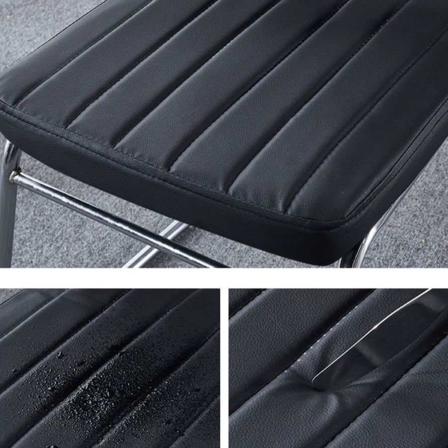 Modern Dining Chair Armless Chairs for Kitchen with Metal Legs