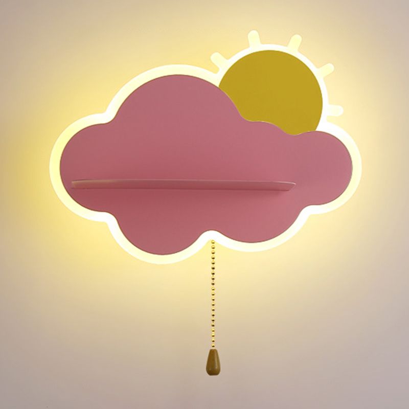 Metal Cloud Wall Sconce Lighting Minimalist Style LED Sconce Light Fixture for Bedroom