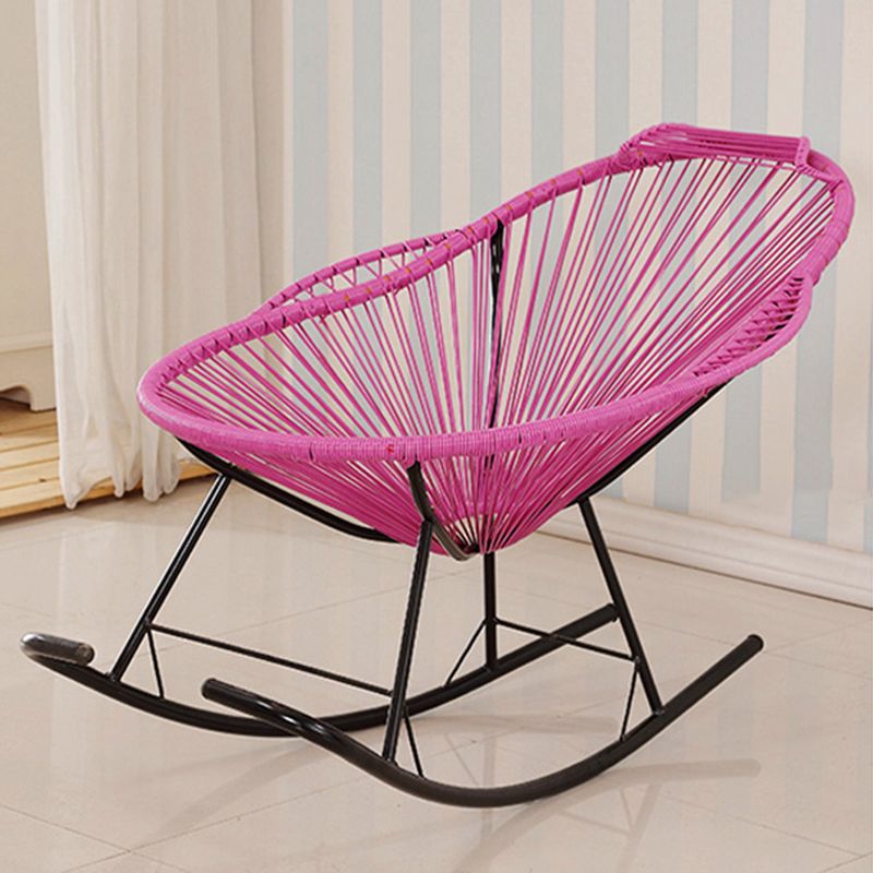 Modern Style Iron Base Chaise Rocking Chair Lounge Leisure Lazy Chair