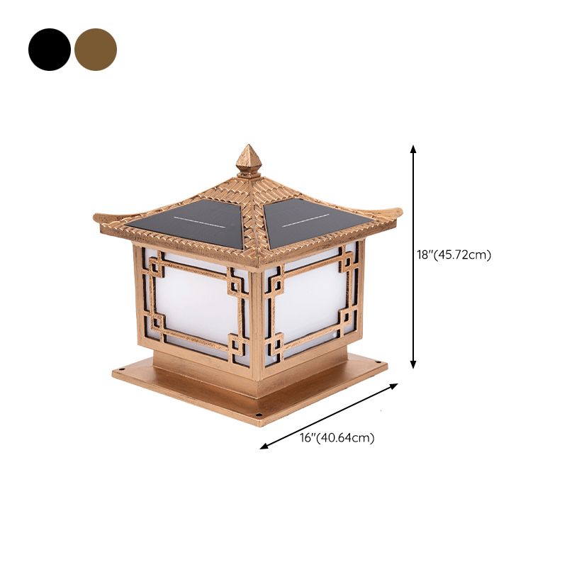 Modern Pillar Lamp Minimalist LED Solar Lighting Fixture for Garden