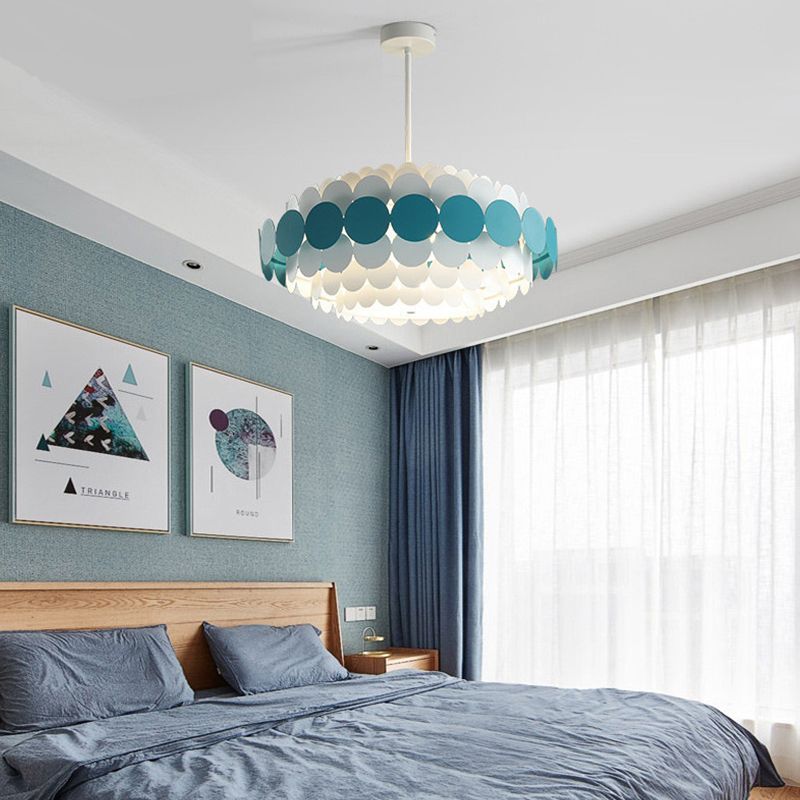 Lampadario in stile nordico semplice luce sospesa con ombra acrilica per camera da letto