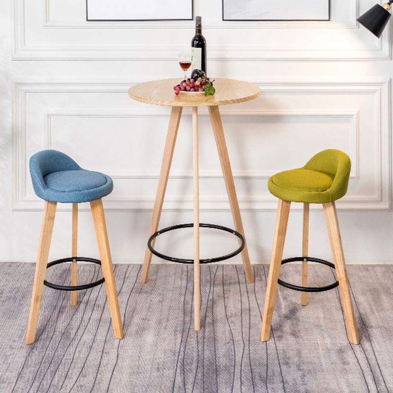 1/3 Pieces Modern Style Solid Wood Round Pub Table with High Stools
