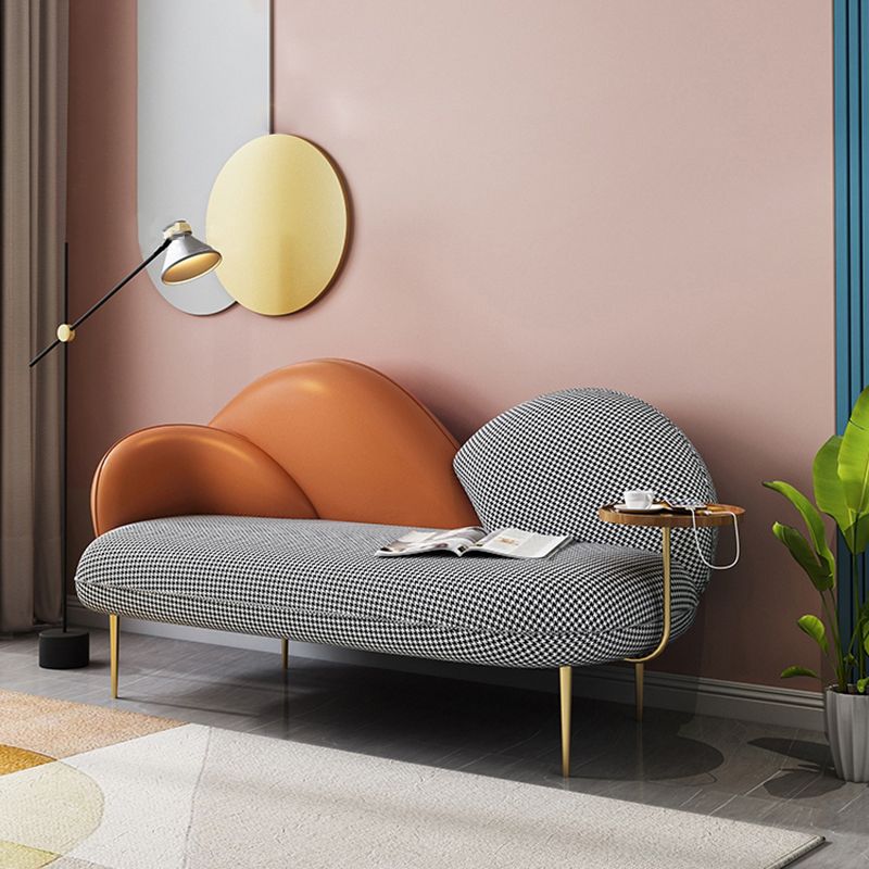 59" W x 29" D x 23" H Cotton Armless Modern with Tight Back for Living Room, Bonus Room