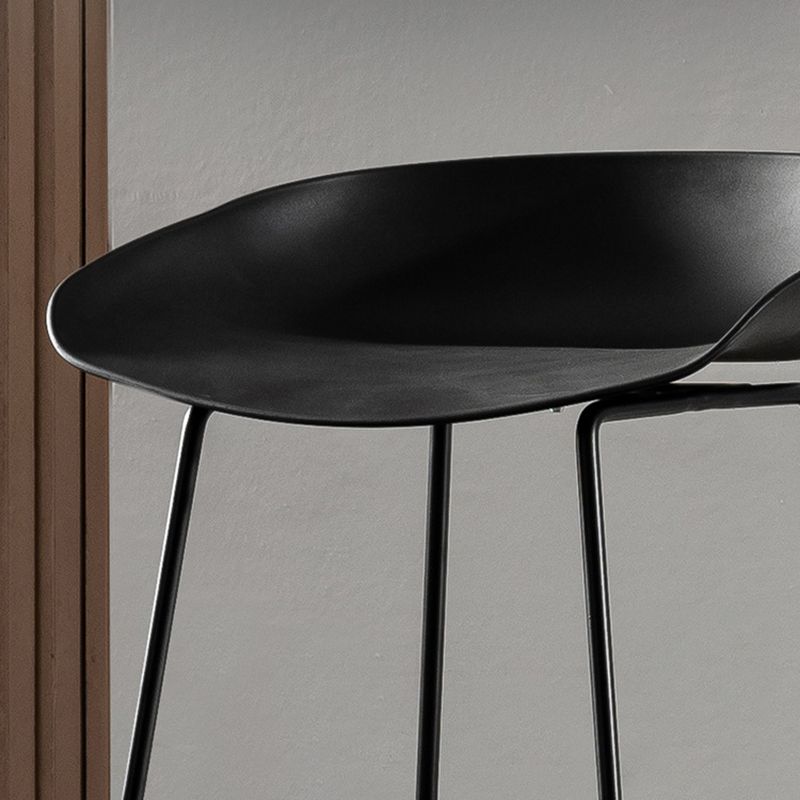 Glam Metal Counter Height Stools with Footrest Bar Stool for Indoor