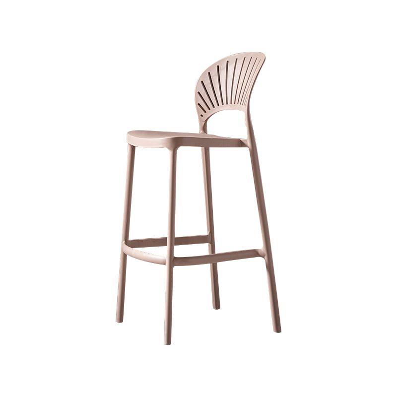 Taburete de bar trasero completo del taburete sin brazos contemporáneo plástico del comedor de la cocina