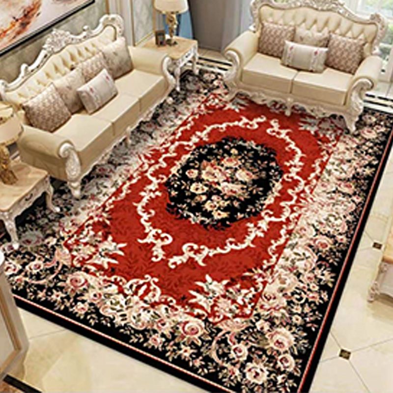 Americana Home Teppich mehrfarbig gedrucktes Gebiet Teppich Polyster Nicht-Schlupf-Backing Easy Care Teppich