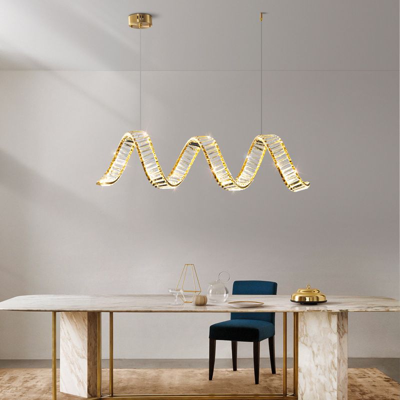 Modern Single Black/Golden Kitchen Island Lighting LED Ceiling Light