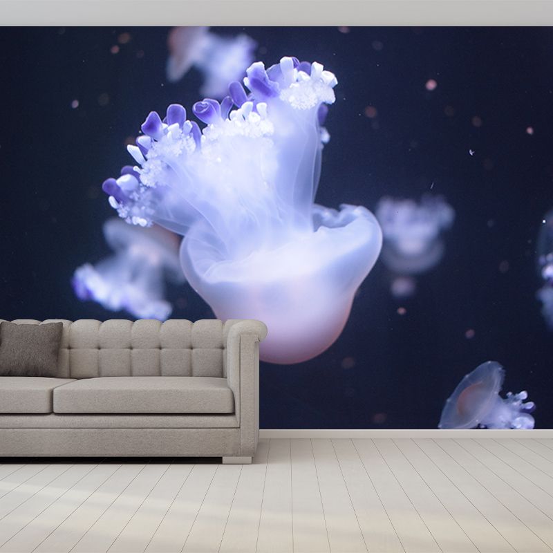Underwater Life Photo Mural Personalized Minimalist Wall Covering for Living Room