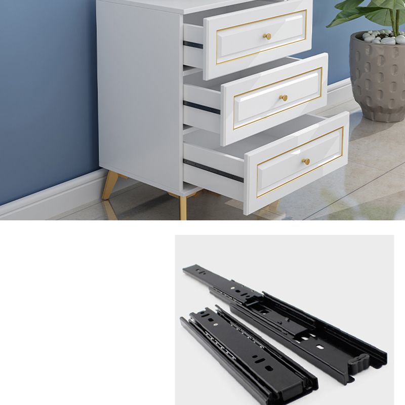 Contemporary Bedroom Storage Chest Wooden Vertical Chest with Drawers