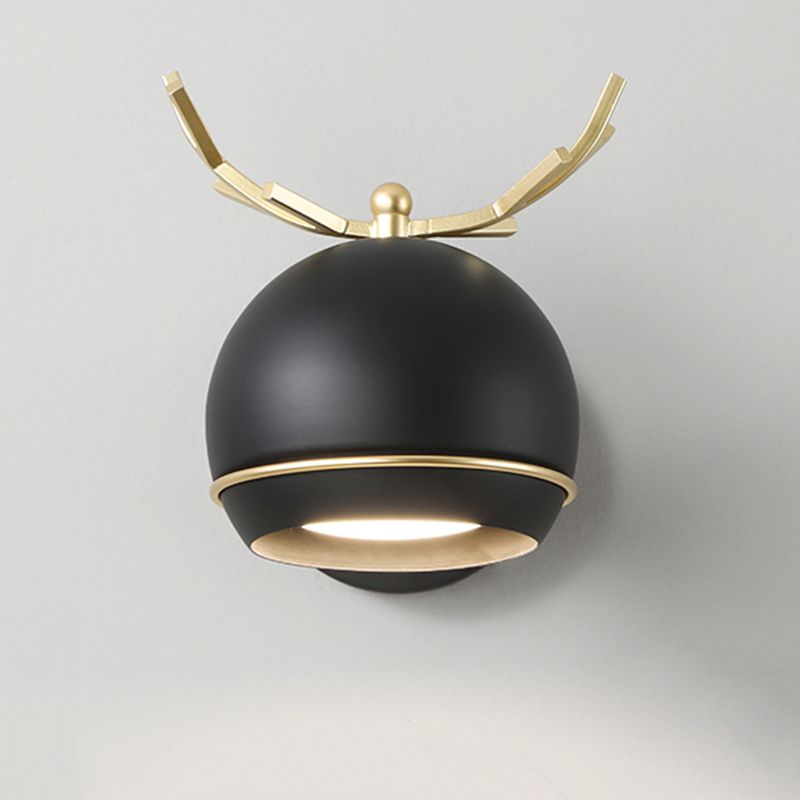 Modern Metal 1-Light Reading Wall Mount Lamp Spherical Wall Sconce for Bedroom
