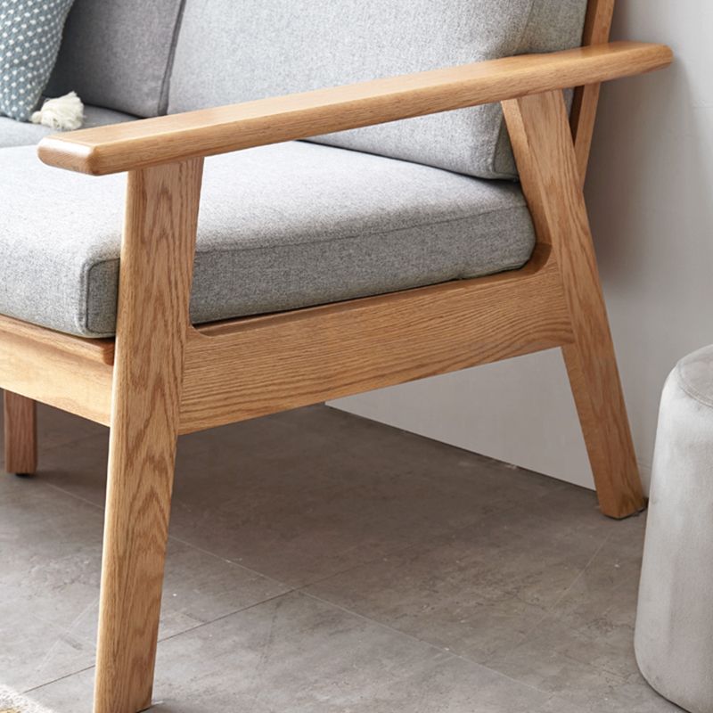 Solid Wood Solid Color Foam No Extra Resistance Sofa for Living Room