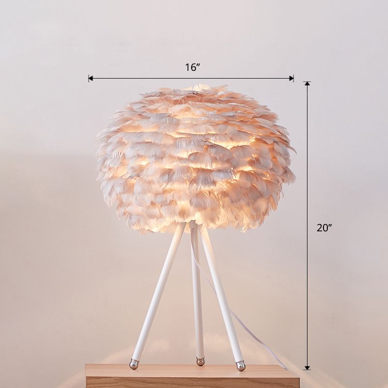 Goose Feather Sphere tafellamp Noordig 1 bol nachtstandlicht met statiefstandaard