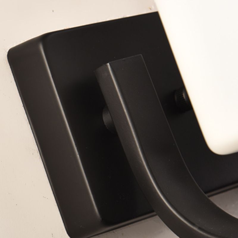 Zylinder Schwarze Leuchtenbeleuchtung Industriemilchglas Wandleuchte Lampe