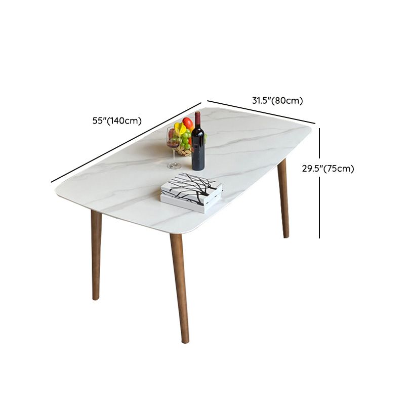 Rectangle Dining Table Set 1/2/5/6/7 Pieces Modern Dinette Set with Wooden Frame